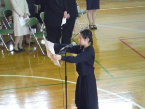 入学式３宣誓